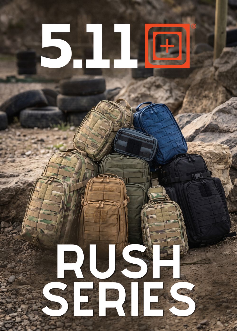 5.11 Tactical RUSH Series zaini e monospalla modulari con sistema MOLLE per equipaggiamento tattico ed everyday carry in ambiente outdoor