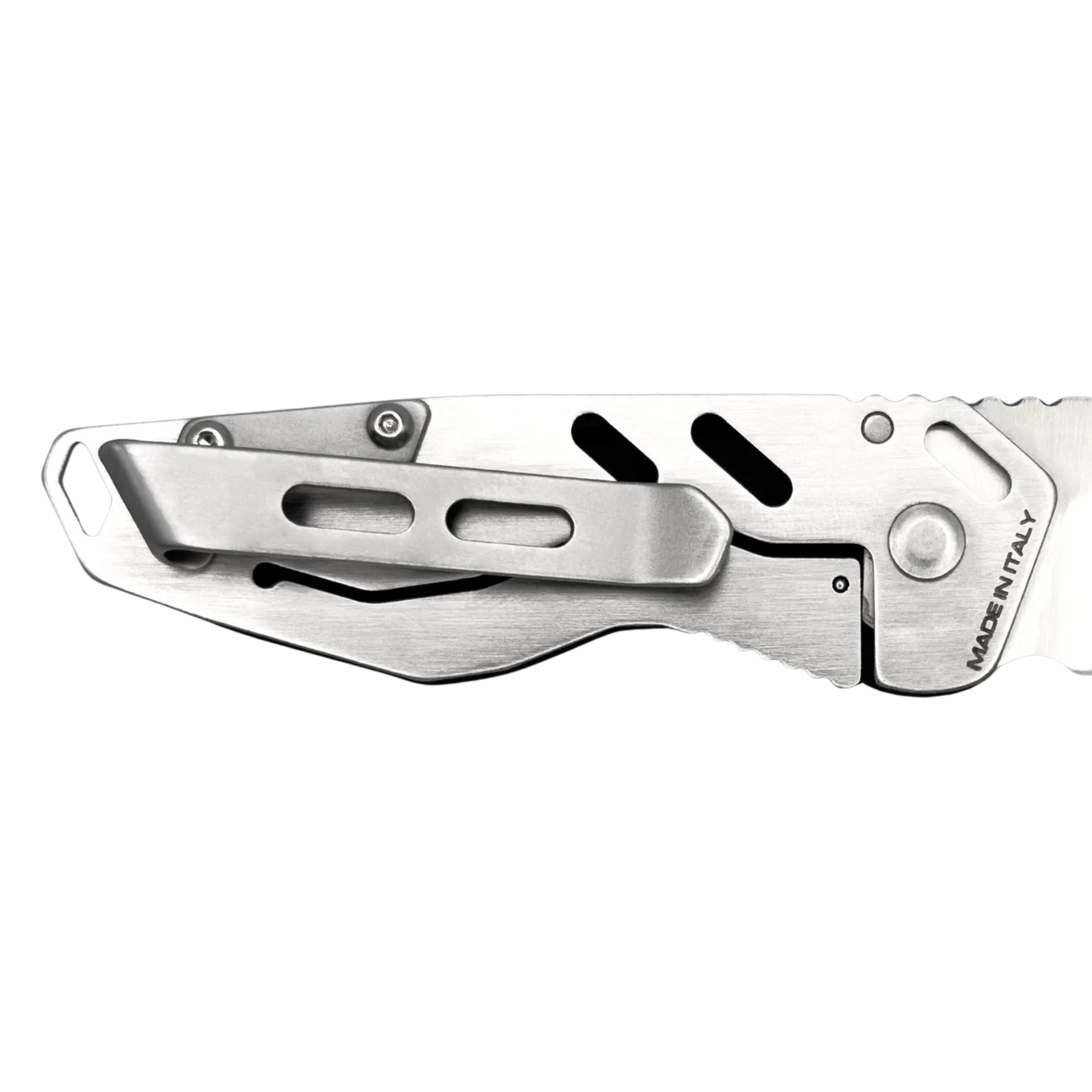 Extrema Ratio ANT Urban SF: Coltello chiudibile EDC compatto con lama sheepfoot in acciaio Bohler N690. Versione Urban caratterizzata da impugnatura in alluminio anticorodal anodizzato. Sistema di chiusura Frame Lock e struttura ultra-leggera per porto quotidiano.