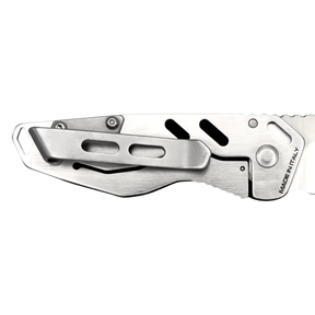 Extrema Ratio ANT Urban SF: Coltello chiudibile EDC compatto con lama sheepfoot in acciaio Bohler N690. Versione Urban caratterizzata da impugnatura in alluminio anticorodal anodizzato. Sistema di chiusura Frame Lock e struttura ultra-leggera per porto quotidiano.