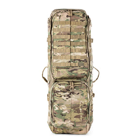 5.11 RUSH Sierra One, zaino tattico da 62L con telaio interno in alluminio e Nylon 500D/1050D, sistema MOLLE frontale e laterale per espansione modulare, scomparto principale imbottito.