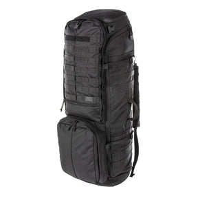 5.11 RUSH Sierra One, zaino tattico da 62L con telaio interno in alluminio e Nylon 500D/1050D, sistema MOLLE frontale e laterale per espansione modulare, scomparto principale imbottito.