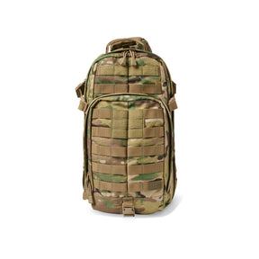 5.11 Tactical RUSH MOAB 10 Zaino monospalla ambidestro 18L in nylon 1050D. Dotato di sistema MOLLE, tasca CCW nascosta, scomparto idratazione e pouch comms su spallaccio. Compatibile Tier System per integrazione modulare. Ideale per EDC e operazioni rapide.