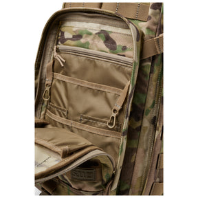 5.11 Tactical RUSH MOAB 10 Zaino monospalla ambidestro 18L in nylon 1050D. Dotato di sistema MOLLE, tasca CCW nascosta, scomparto idratazione e pouch comms su spallaccio. Compatibile Tier System per integrazione modulare. Ideale per EDC e operazioni rapide.