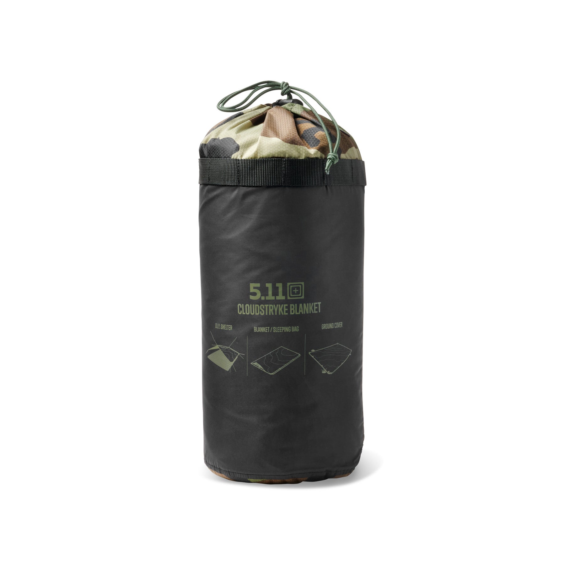 5.11 CLOUDSTRYKE Blanket - Coperta multiuso convertibile con motivo mimetico, ideale per campeggio, outdoor e uso tattico, su backpacco.it