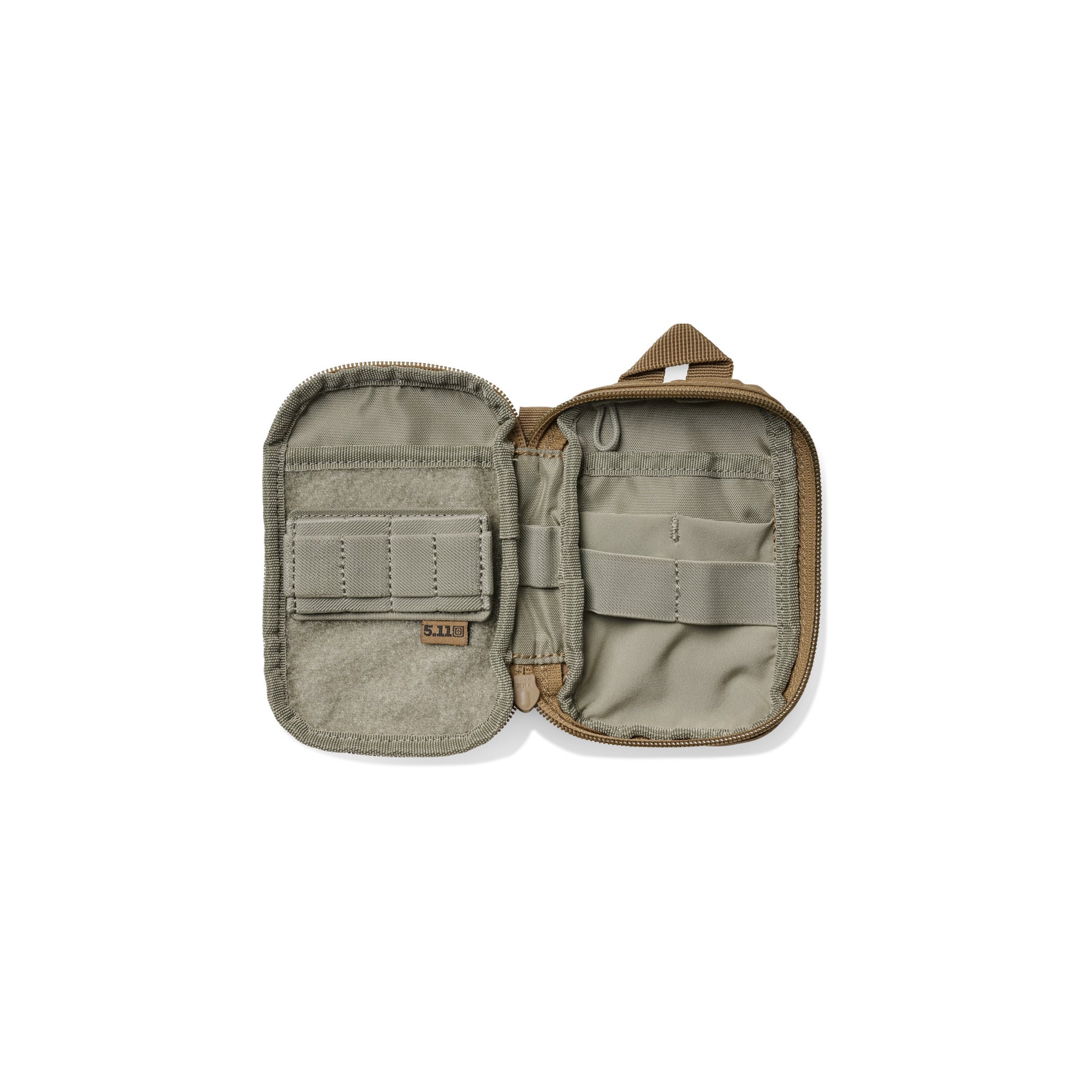 5.11 Egor Pouch Sierra Tasca organizer EDC in nylon 500D con apertura a conchiglia pannello frontale MOLLE e striscia in velcro per patch identificative ideale per organizzazione attrezzi e accessori tattici.