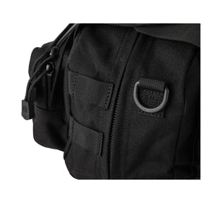 Borsa tattica 5.11 Small Kit Bag da 8 litri**, di colore nero, compatta e versatile per il trasporto di attrezzatura (Field Tested), con doppia maniglia superiore e tracolla a D per il trasporto
