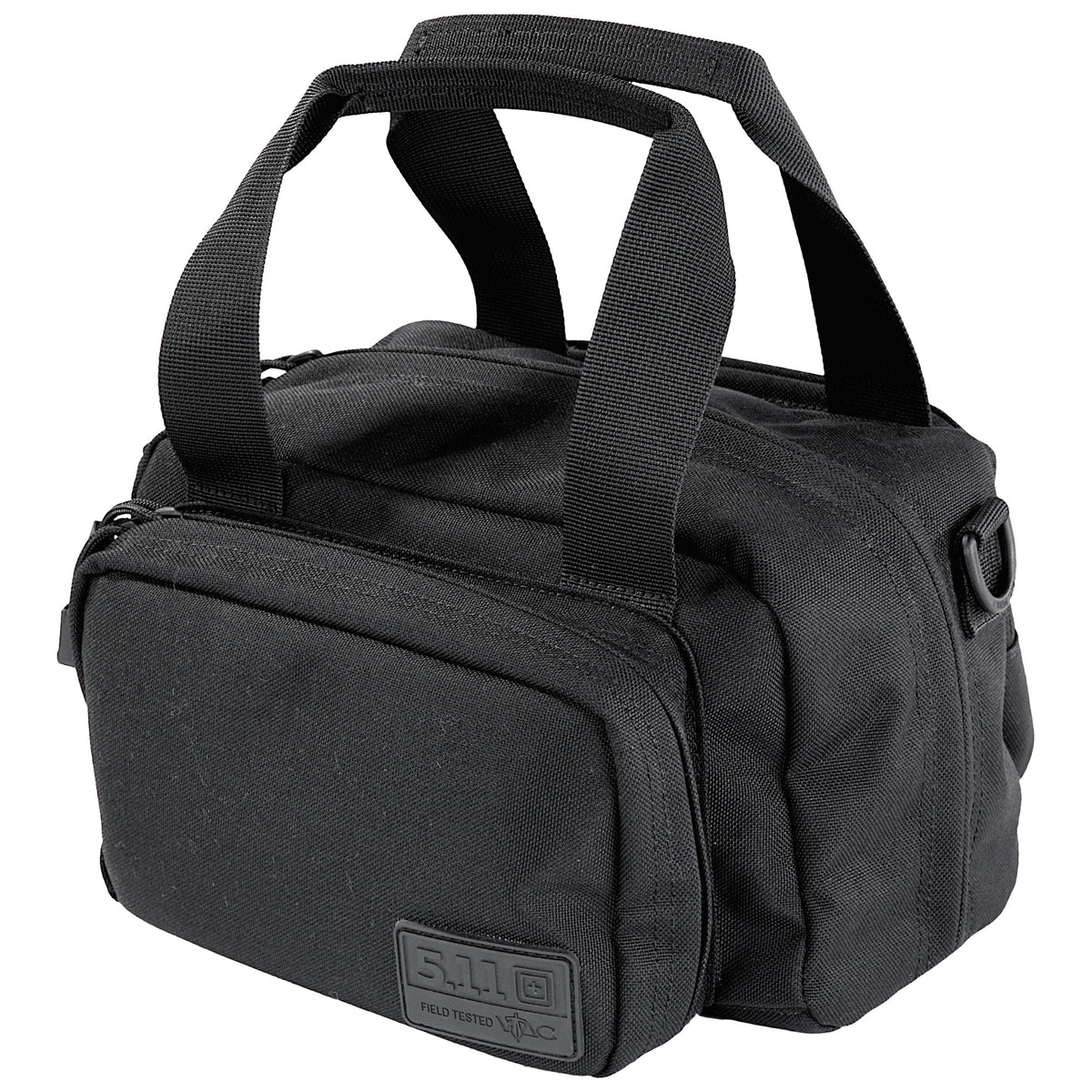 Borsa tattica 5.11 Small Kit Bag da 8 litri**, di colore nero, compatta e versatile per il trasporto di attrezzatura (Field Tested), con doppia maniglia superiore e tracolla a D per il trasporto
