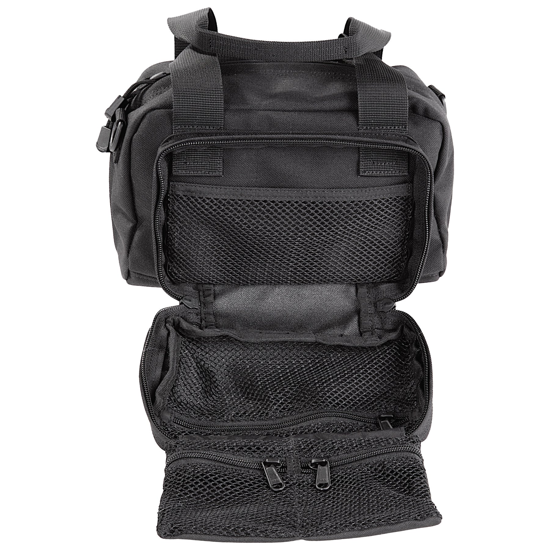 Borsa tattica 5.11 Small Kit Bag da 8 litri**, di colore nero, compatta e versatile per il trasporto di attrezzatura (Field Tested), con doppia maniglia superiore e tracolla a D per il trasporto