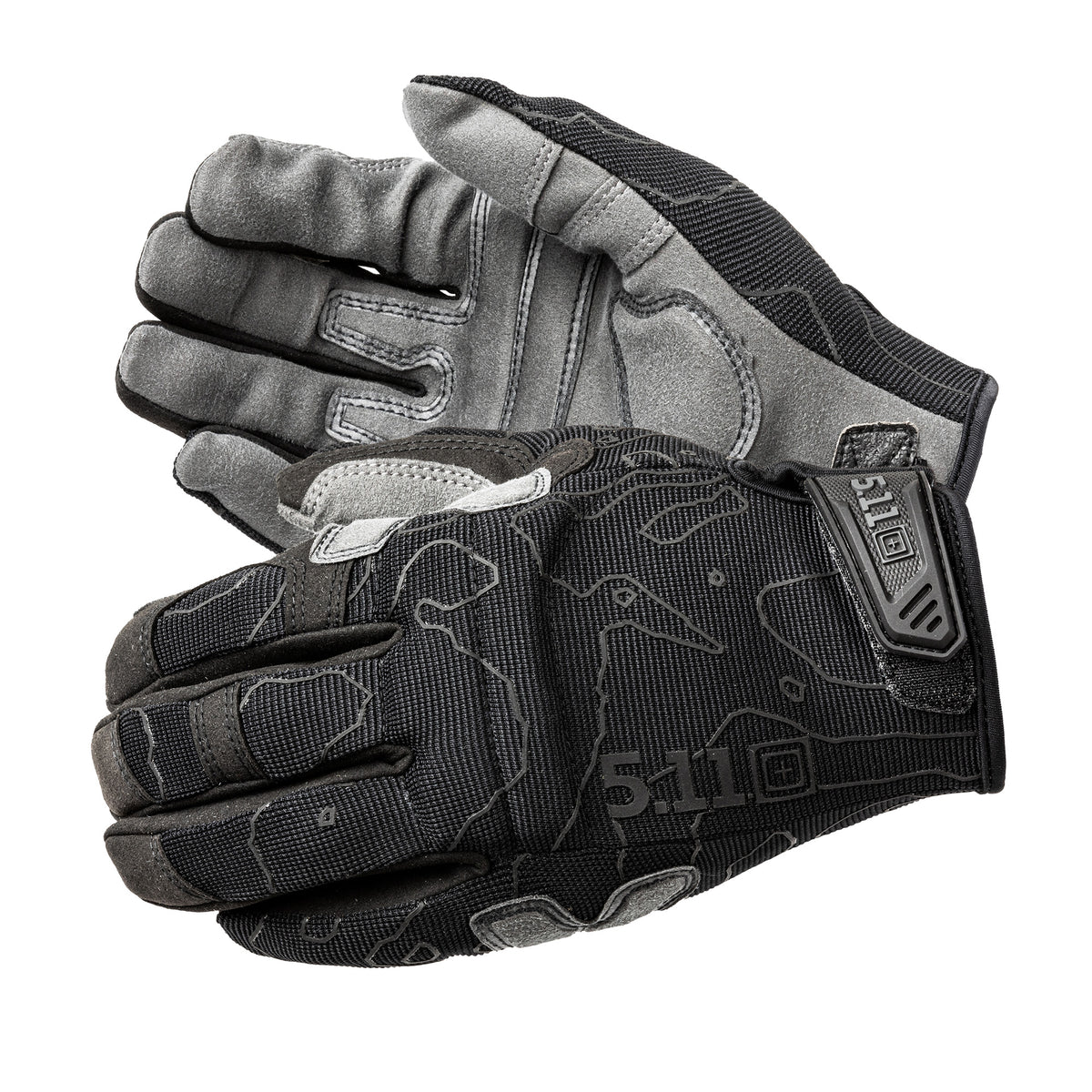 5.11 High Abrasion Pro Glove: guanti tattici compatibili con touchscreen, palmo in camoscio AX ad alta resistenza all'abrasione e imbottiture D3O, dorso in Nylon Ribspan traspirante, chiusura con velcro regolabile per protezione e durata eccezionali.