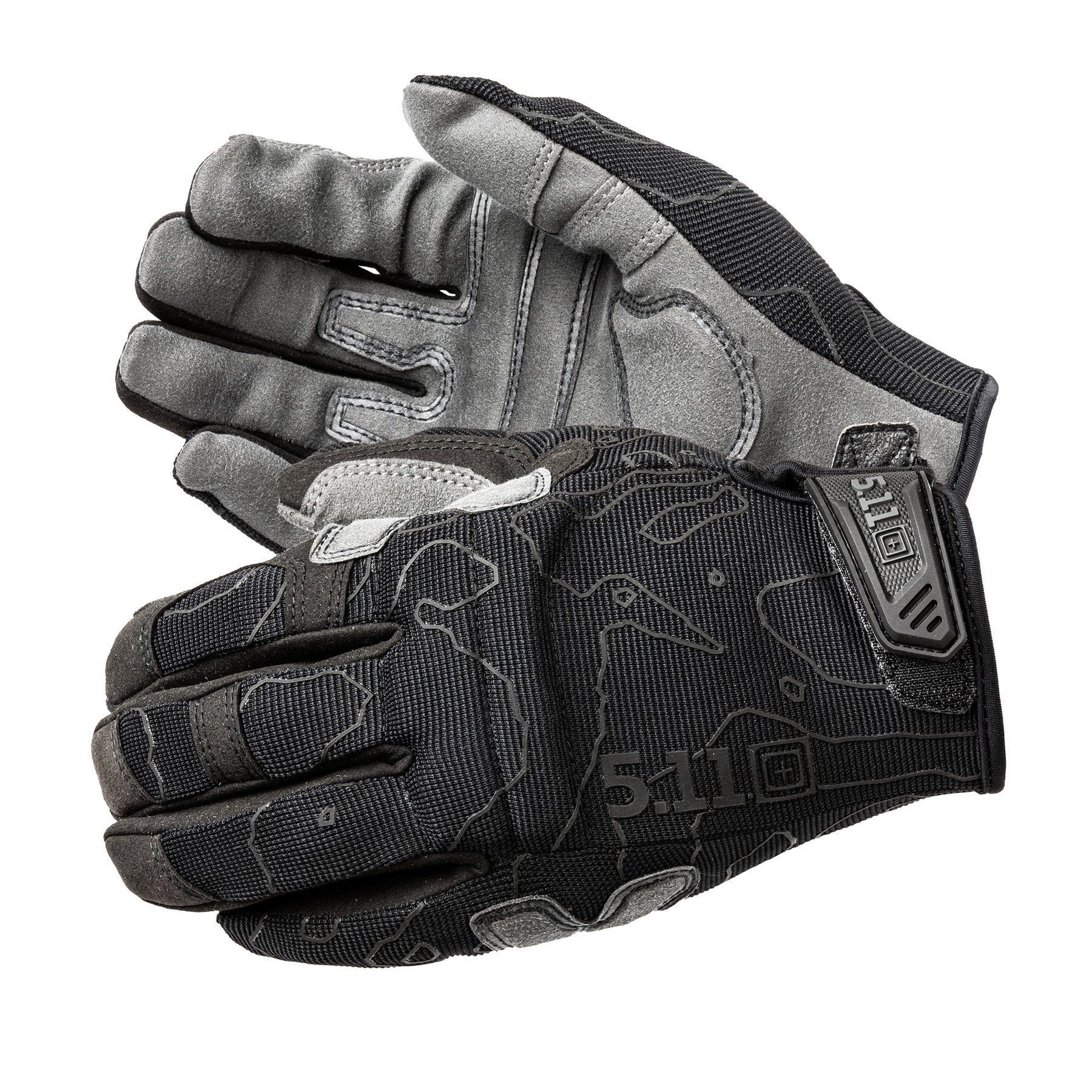 5.11 High Abrasion Pro Glove: guanti tattici compatibili con touchscreen, palmo in camoscio AX ad alta resistenza all'abrasione e imbottiture D3O, dorso in Nylon Ribspan traspirante, chiusura con velcro regolabile per protezione e durata eccezionali.