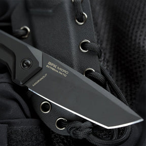 Extrema Ratio BFK Micro coltello a lama fissa compatto con profilo tanto modificato, impugnatura ergonomica sagomata e foro passante per cordino ideale per everyday carry tattico