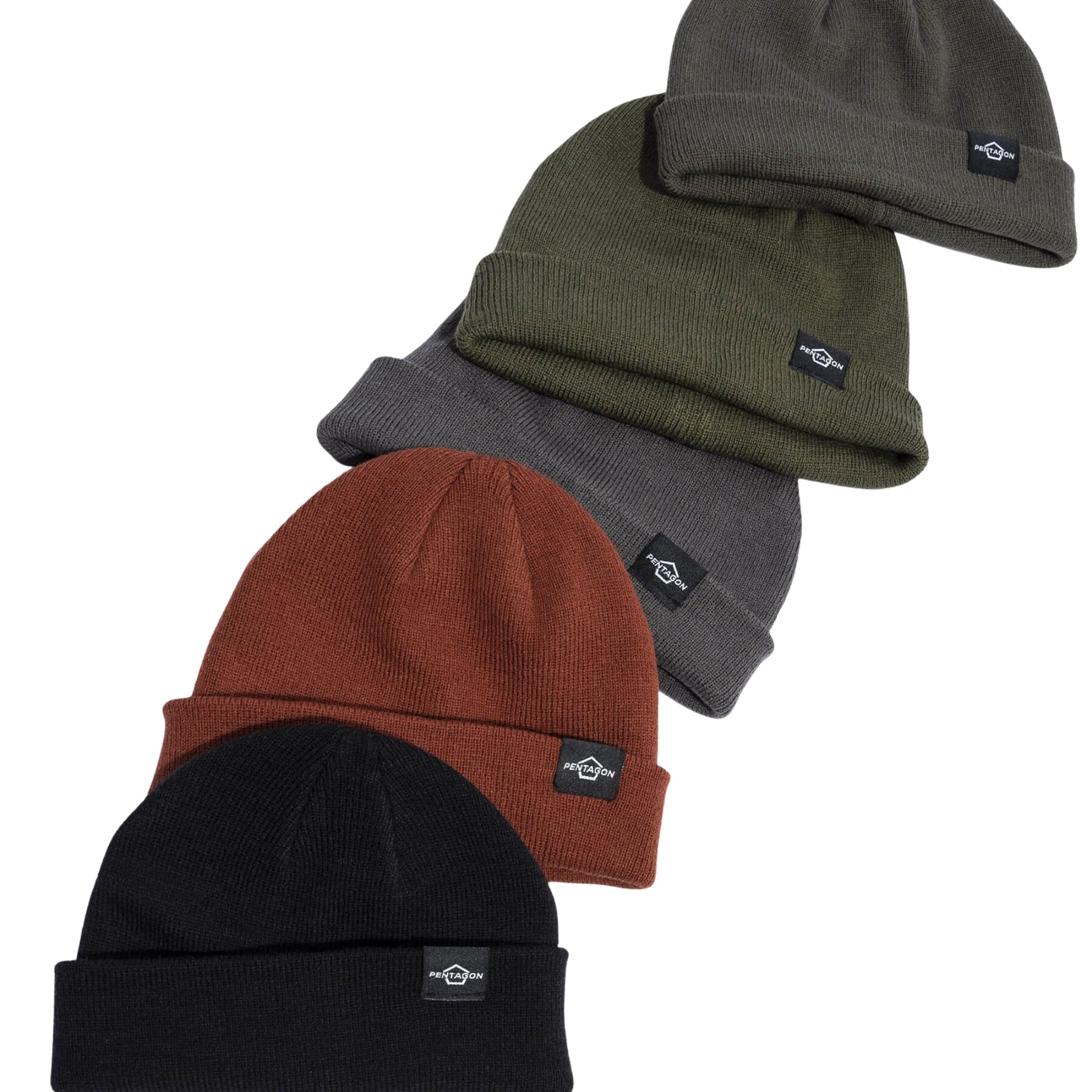 Pentagon Koris Beanie Hat berretto invernale a maglia sottile con logo ricamato su etichetta frontale design elasticizzato e traspirante ideale per outdoor e tempo libero