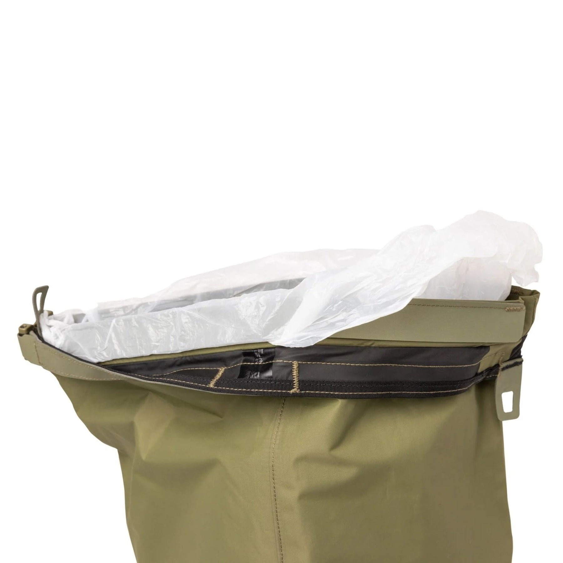 Sea to Summit Trash Dry Bag 10L sacca stagna impermeabile per la gestione dei rifiuti durante escursioni e bushcraft. Dotata di chiusura roll-top, passanti per il fissaggio esterno allo zaino e rivestimento interno per sacchetti monouso, ideale per la filosofia Leave No Trace.