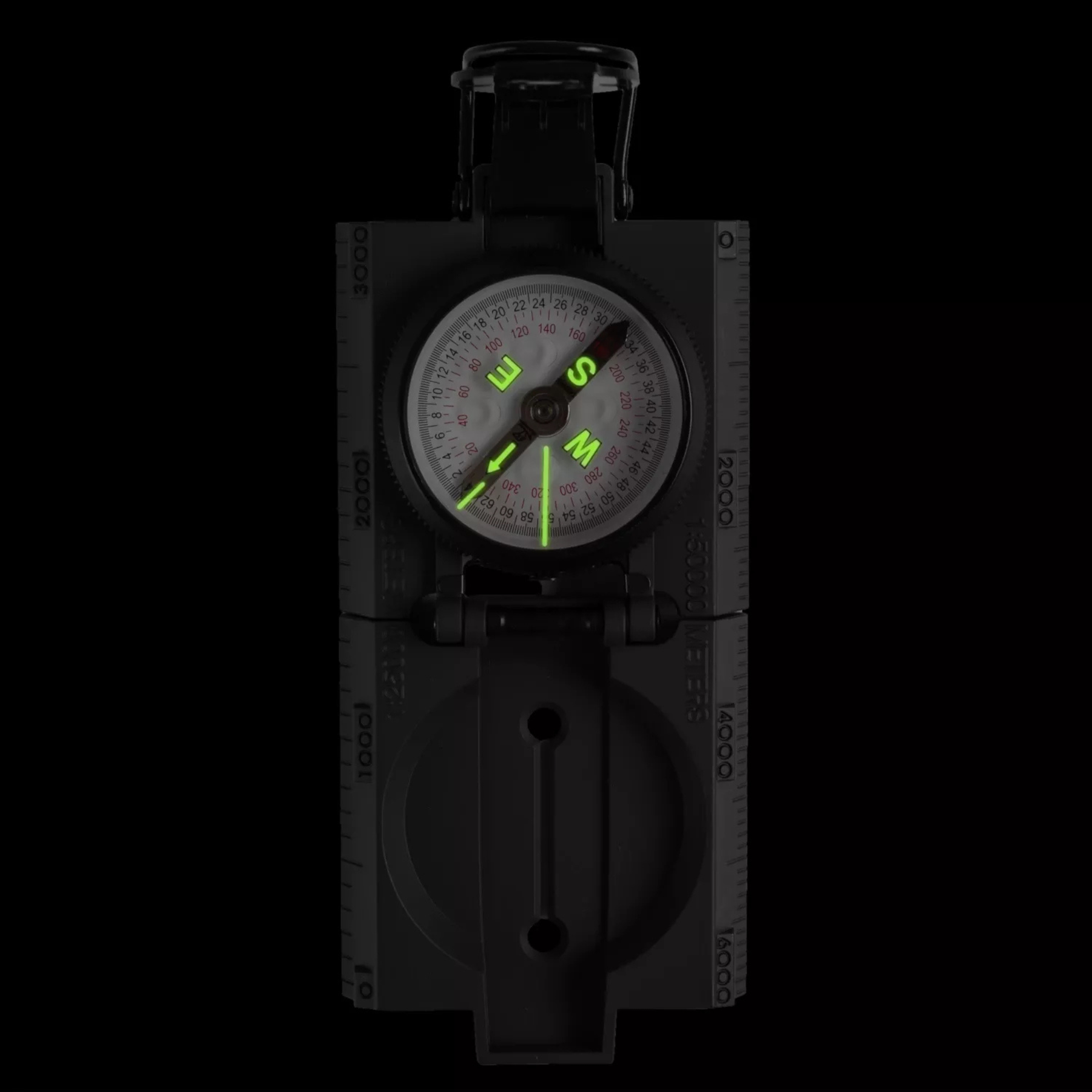 Helikon-Tex Ranger MK2 Compass ABS: Bussola lensatica (prismatica) in plastica durevole, riempita con liquido. Dotata di quadrante fosforescente per la visione notturna e scale mappa 1:25000 e 1:50000 per un posizionamento preciso. Strumento essenziale per bushcraft e navigazione outdoor.