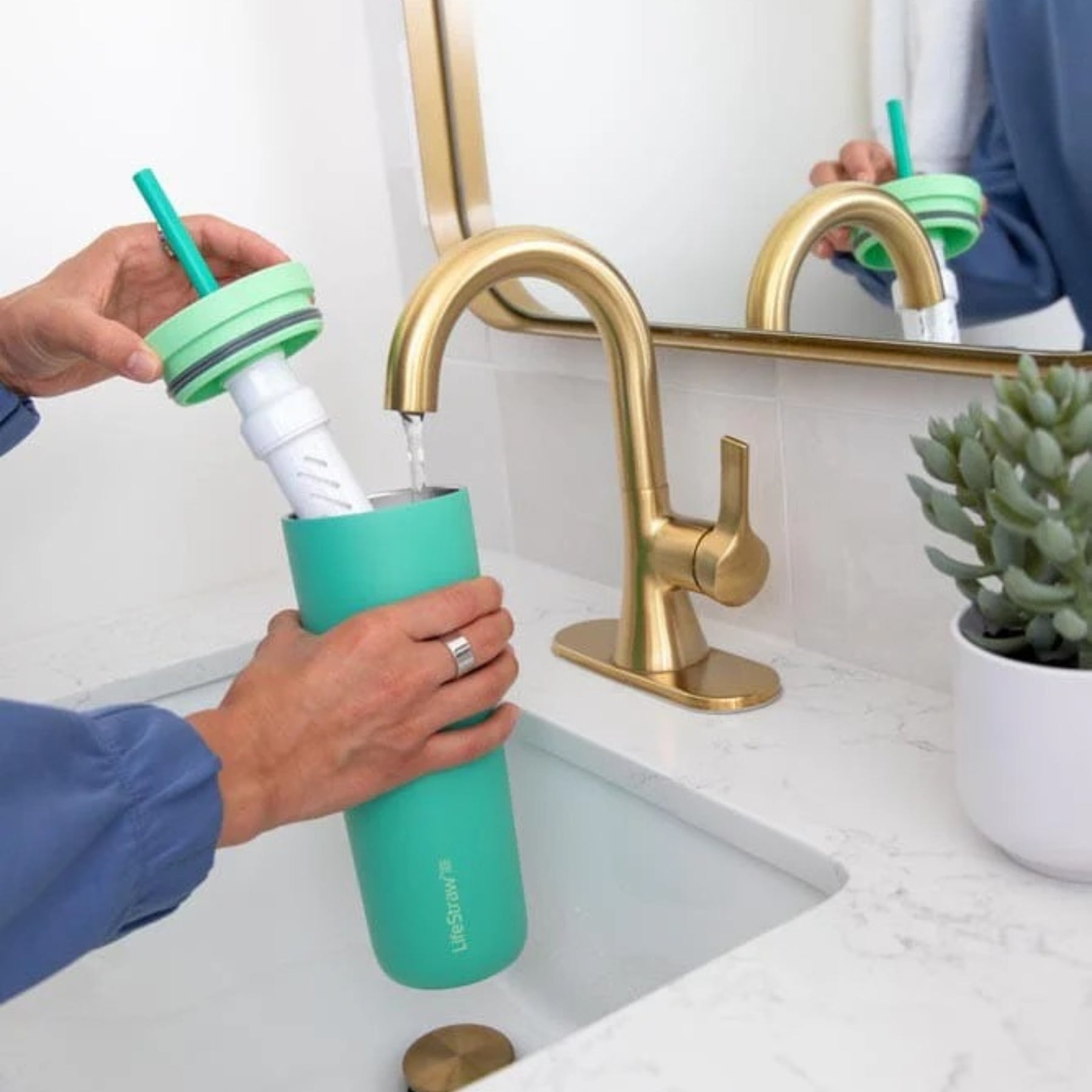 LIFESTRAW | GO SERIES TUMBLER - Bicchiere filtrante isolata - BackPacco - BP-LIFESTRAW-LSTB18DBWW
