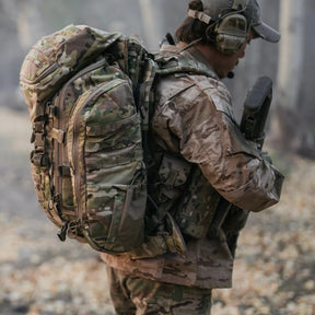 Eberlestock Mission EMOD Frame frame per sistema modulare tattico ad alta resistenza dotato di cinghie di compressione con fibbie e pannello posteriore interamente rivestito di passanti con sistema MOLLE PALS per aggancio accessori outdoor e bushcraft.