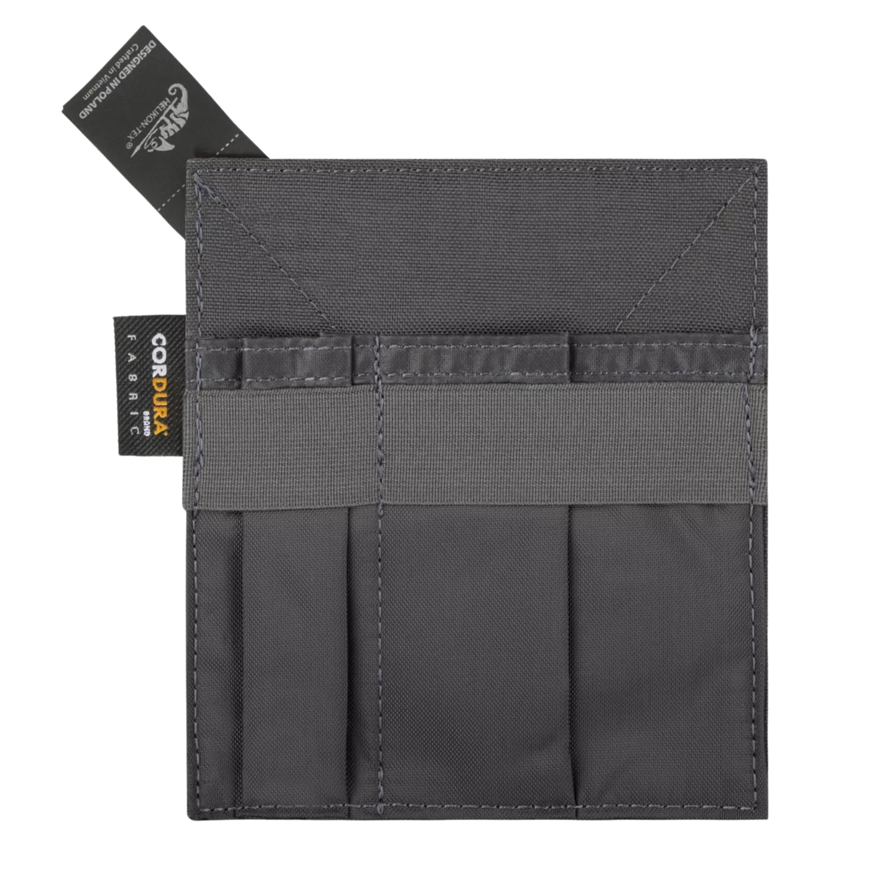Inserto organizer tattico Helikon-Tex Insert Organizer, in Cordura, con scomparti elastici verticali per penne, torce e multi-tool, ideale per l'uso in tasche Admin o zaini