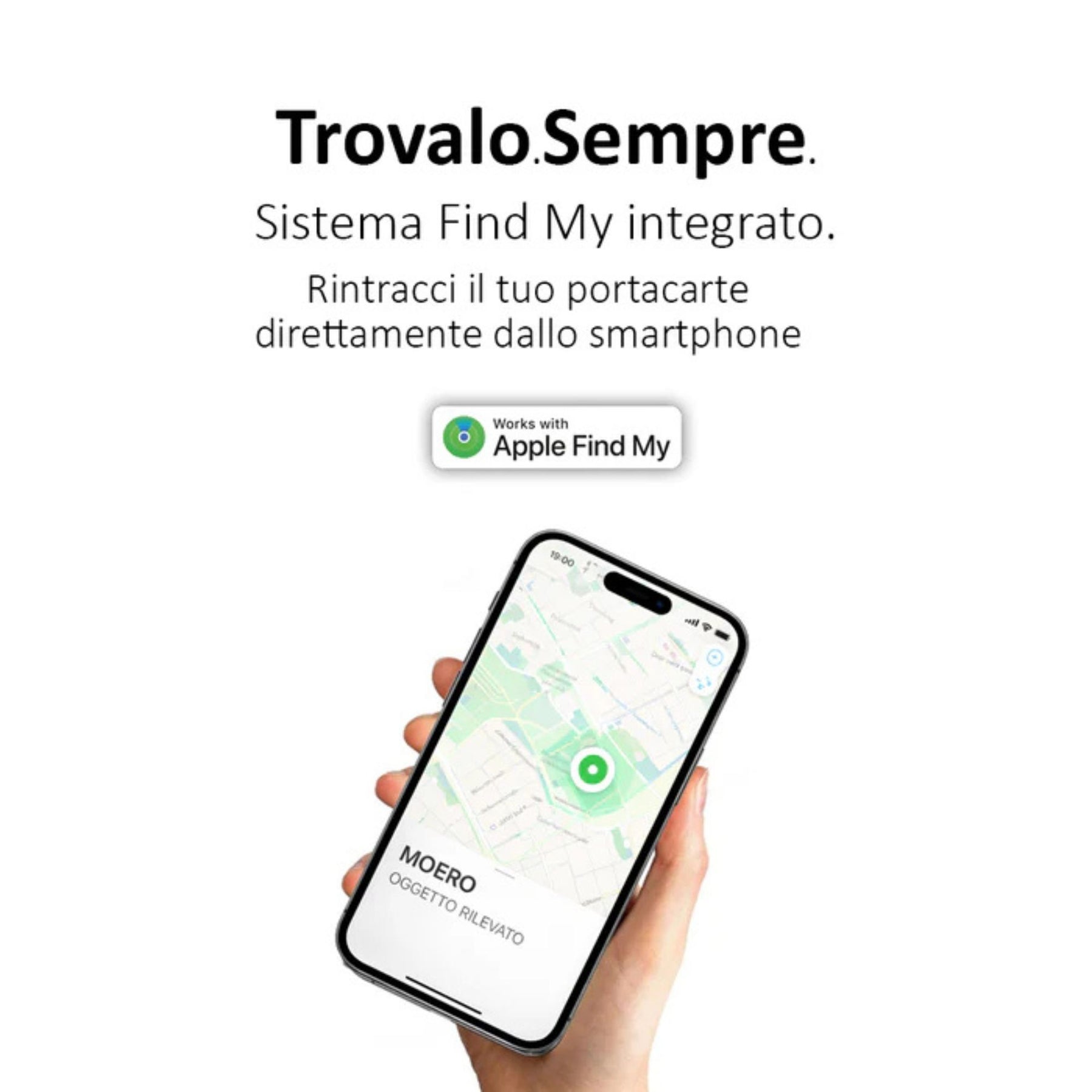 Moero M2 Ultra Saffiano portafoglio MagSafe sottile con localizzatore integrato compatibile con Apple Find My. 