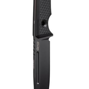 TRC South Pole DLC Black Coltello a lama fissa in acciaio Vanadis 4 extra con rivestimento DLC resistente all'usura e manico in G10. Include fodero Kydex con passante in nylon. Progettato per uso esterno e sopravvivenza in condizioni estreme.