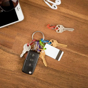 Nite Ize KeyRing S-Biner anello portachiavi con sei mini moschettoni a doppia leva per organizzazione e sicurezza chiavi in confezione originale