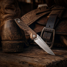 Extrema Ratio BFK Pixel coltello a lama fissa compatto con profilo tanto modificato,  impugnatura ergonomica scanalata e passante per cordino ideale per everyday carry tattico