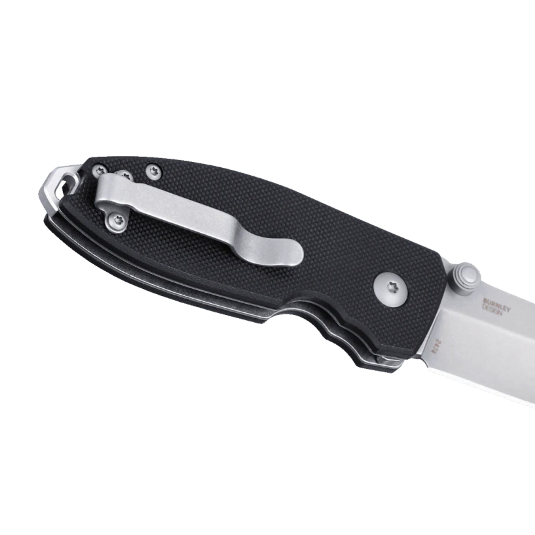 CRKT Squid Button Lock 2474 coltello chiudibile EDC con lama drop point stonewash, thumb stud per apertura rapida, meccanismo di sicurezza button lock e impugnatura ergonomica testurizzata con foro per cordino, ideale per escursionismo e outdoor.