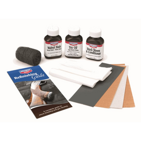 Kit di finitura per calci di fucile BIRCHWOOD CASEY TRU-OIL GUN STOCK FINISH con olio Tru-Oil, mordente noce e lucidante - ideale per restauro e manutenzione armi in legno, su backpacco.it