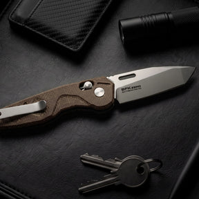 Extrema Ratio BFK ZERO coltello chiudibile tattico ed EDC con lama tanto, foro per apertura rapida, blocco di sicurezza e impugnatura ergonomica