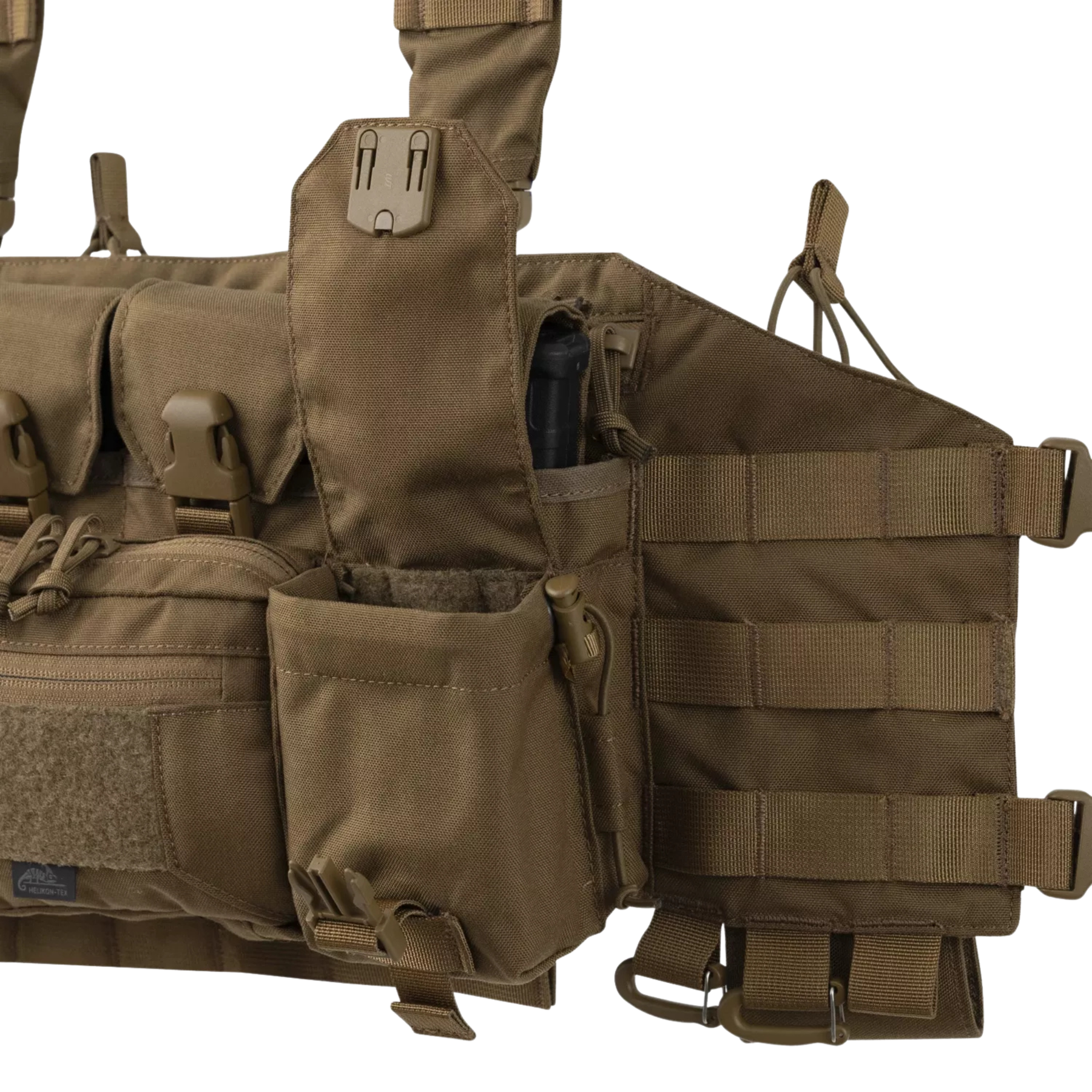 Chest rig tattico Helikon-Tex Guardian Recce, leggero e modulare con configurazione per ricognizione, dotato di tasche integrate e compatibilità con sistema MOLLE/PALS
