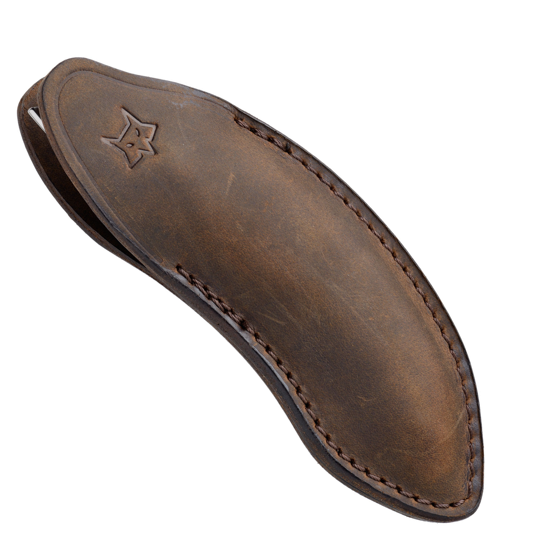 Coltello chiudibile Fox Slim Dragontac Piemontes con lama in acciaio, disponibile con manico in legno scuro (Ziricote) e manico in FRN arancione per alta visibilità, design compatto per EDC