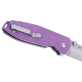 CRKT Squid XM Button Lock coltello chiudibile con lama drop point, meccanismo di blocco a pulsante, perno di apertura ambidestro e impugnatura ergonomica con foro per cordino, ideale per porto quotidiano EDC.
