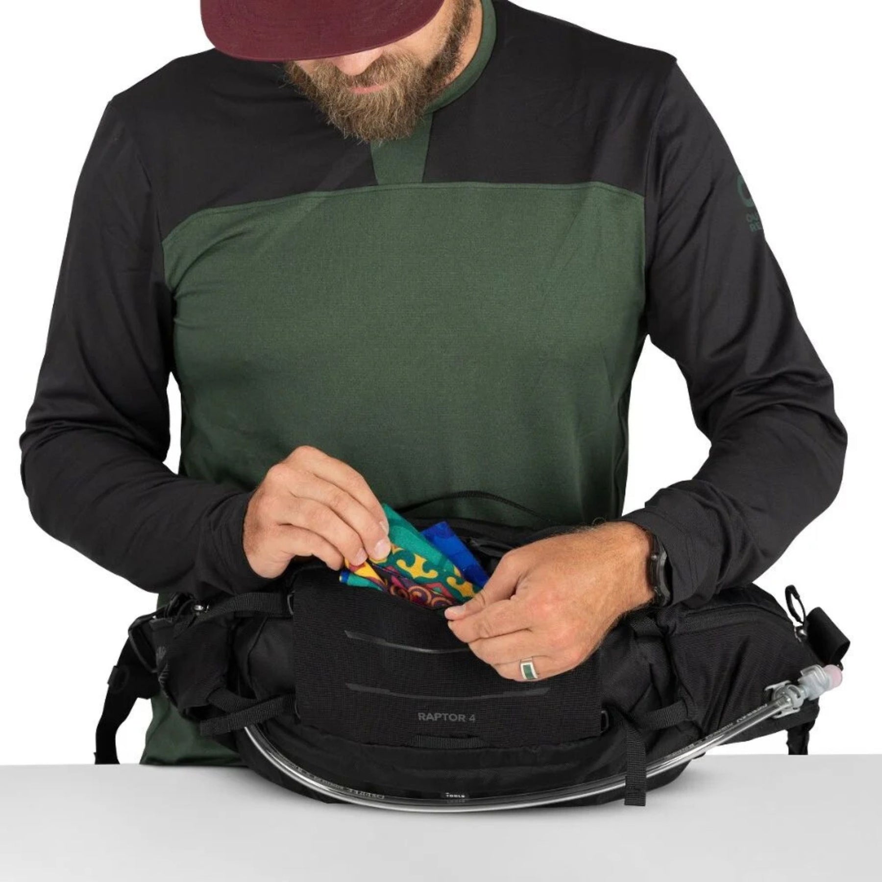OSPREY RAPTOR 4 marsupio da ciclismo 4 litri con sistema di idratazione integrato scomparti con cerniera e tasche portaoggetti ideale per escursioni in mountain bike e ciclismo