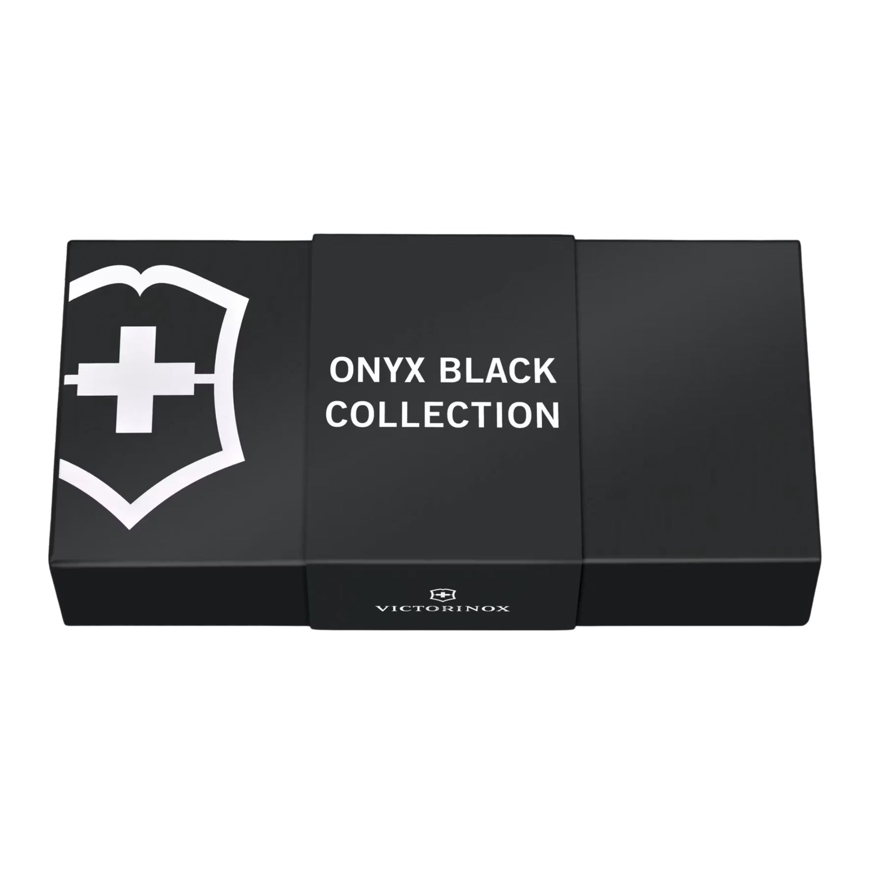 Victorinox Spartan Onyx Black coltellino multiuso con 12 funzioni tra cui lama grande, lama piccola, cavatappi e apriscatole caratterizzato da una finitura nera monocromatica lucida ottenuta tramite processo polispettrale per un design elegante e resistente.