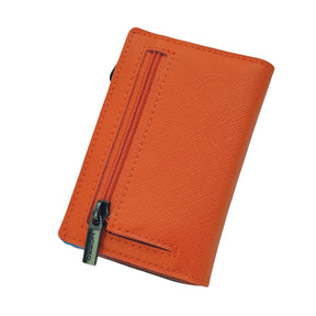 MOERO | PRO ZIP SAFFIANO ORANGE - Portafoglio