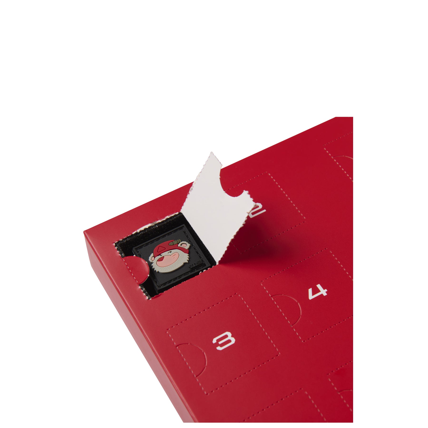 5.11 Calendario dell'Avvento 2025, confezione a tema maglione natalizio rosso e bianco con fiocco, calendario con 24 regali a sorpresa di attrezzatura e accessori tattici 5.11, su backpacco.it