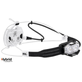 Petzl NAO LT torcia frontale ricaricabile da 600 lumen, fascia ergonomica, luce posteriore rossa e pacco batteria posteriore USB, progettata per trail running, alpinismo e ultra-running.