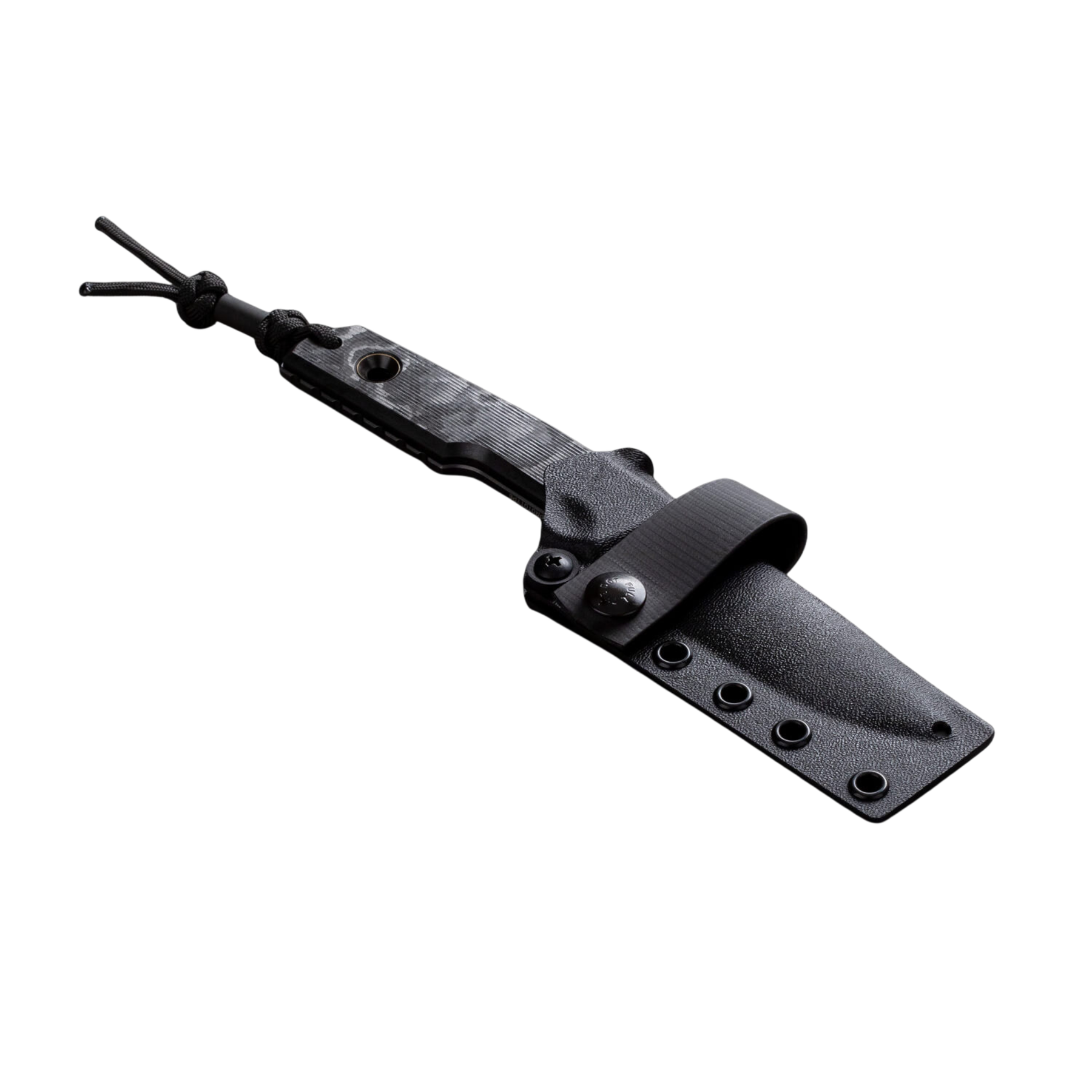 TRC Urban Tactical Signature Series Coltello a lama fissa in acciaio Elmax e impugnatura in carbonio. Versatile coltello da esterno e tattico con fodero Kydex e sistema di trasporto per cintura.