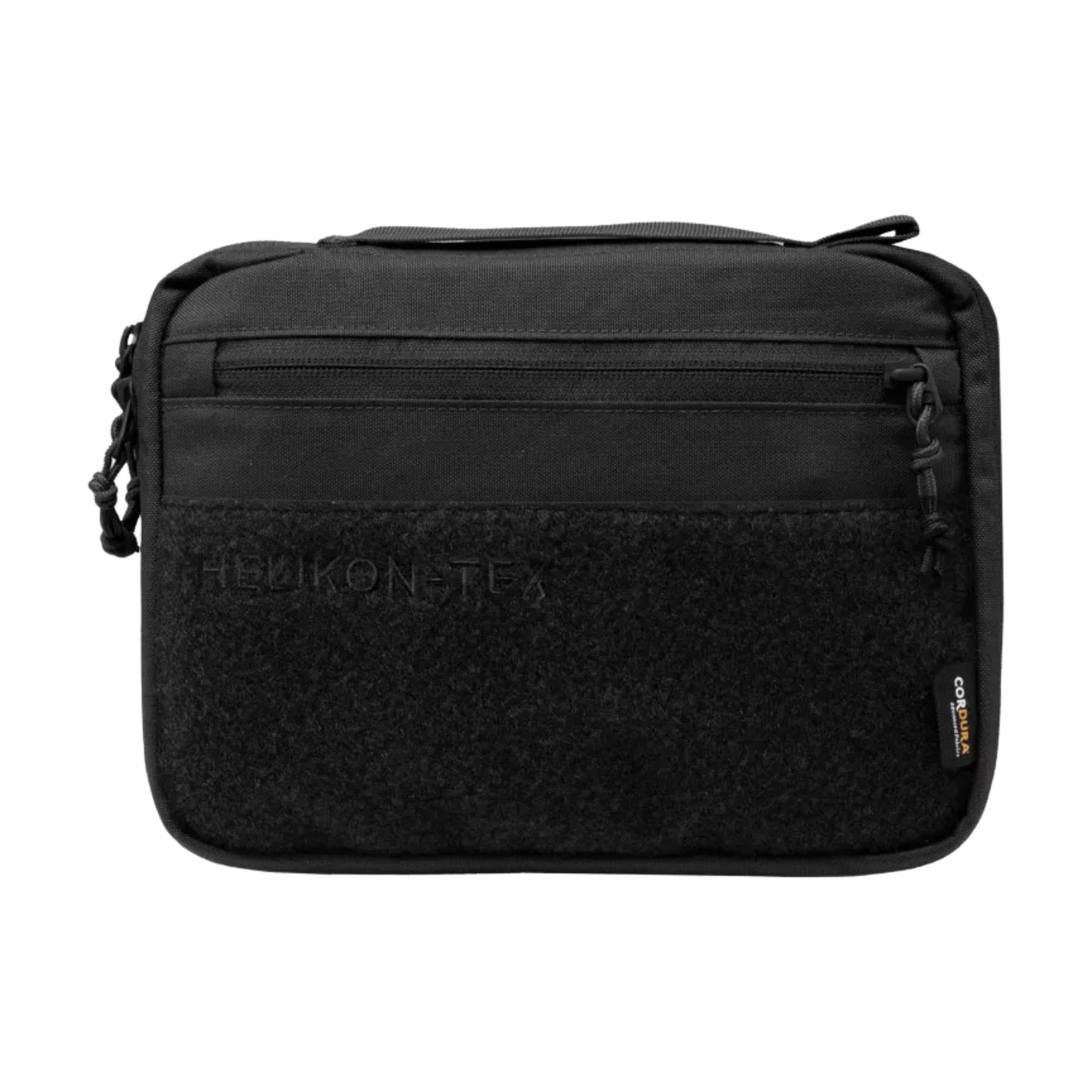 Helikon-Tex A5 Notebook Cover pouch EDC in Cordura con ampio pannello frontale in velcro e logo del brand, chiusura a cerniera superiore e tiretti in paracord. Organizer tattico portadocumenti e per accessori.