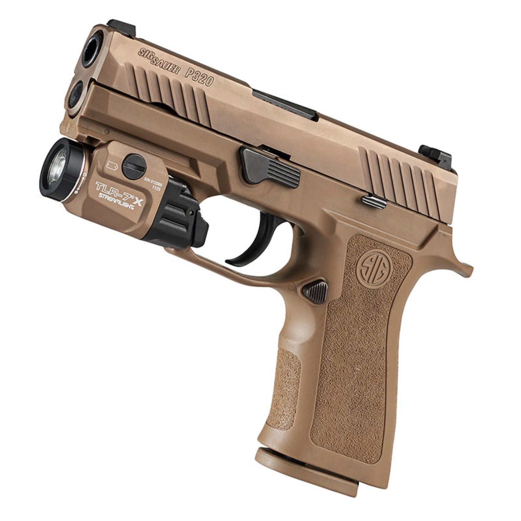 Streamlight TLR-7 X torcia tattica sottocanna compatta con attacco rapido per armi corte, pulsanti di attivazione posteriori ambidestri e ottica TIR per un fascio luminoso concentrato e ampia illuminazione periferica.