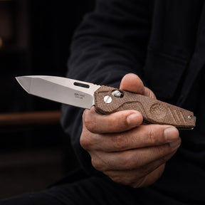 Extrema Ratio BFK ZERO coltello chiudibile tattico ed EDC con lama tanto, foro per apertura rapida, blocco di sicurezza e impugnatura ergonomica