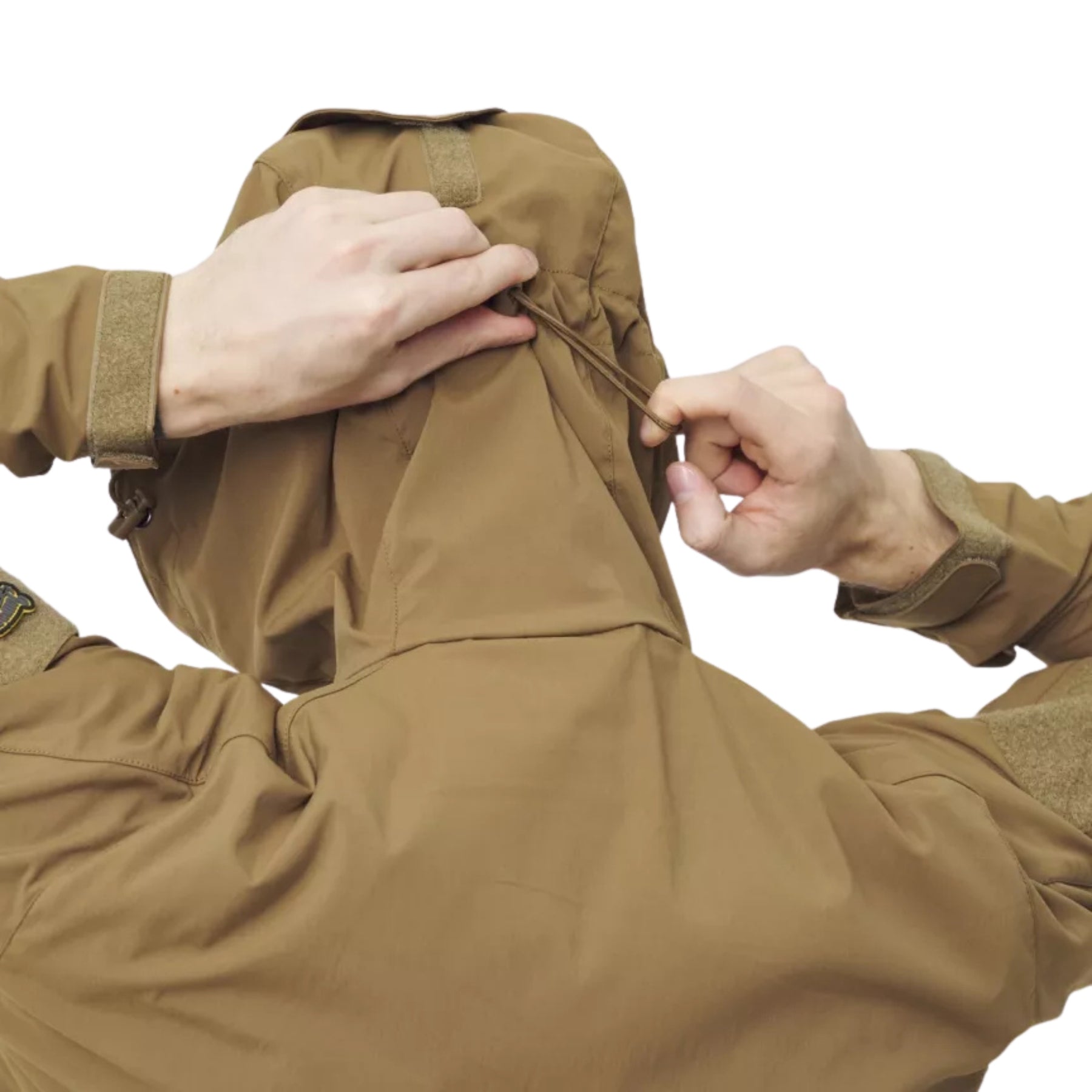 Helikon-Tex Mistral Anorak Jacket KU-MSL-NL giacca soft shell antivento e idrorepellente in tessuto elastico StormStretch con cappuccio regolabile, ampia tasca frontale a marsupio con organizer interno, tasche omerali e zip di ventilazione YKK per trekking, bushcraft e outdoor