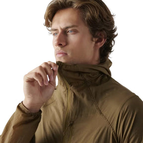Giacca a vento Helikon-Tex Tramontane in Windpack Nylon, colore Coyote, ultraleggera, antivento e comprimibile