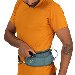 Osprey Duro Dyna Pro Belt cintura marsupio per trail running da 0.8 litri con schienale in rete traspirante tasca frontale con zip e cordini elastici di compressione e trasporto