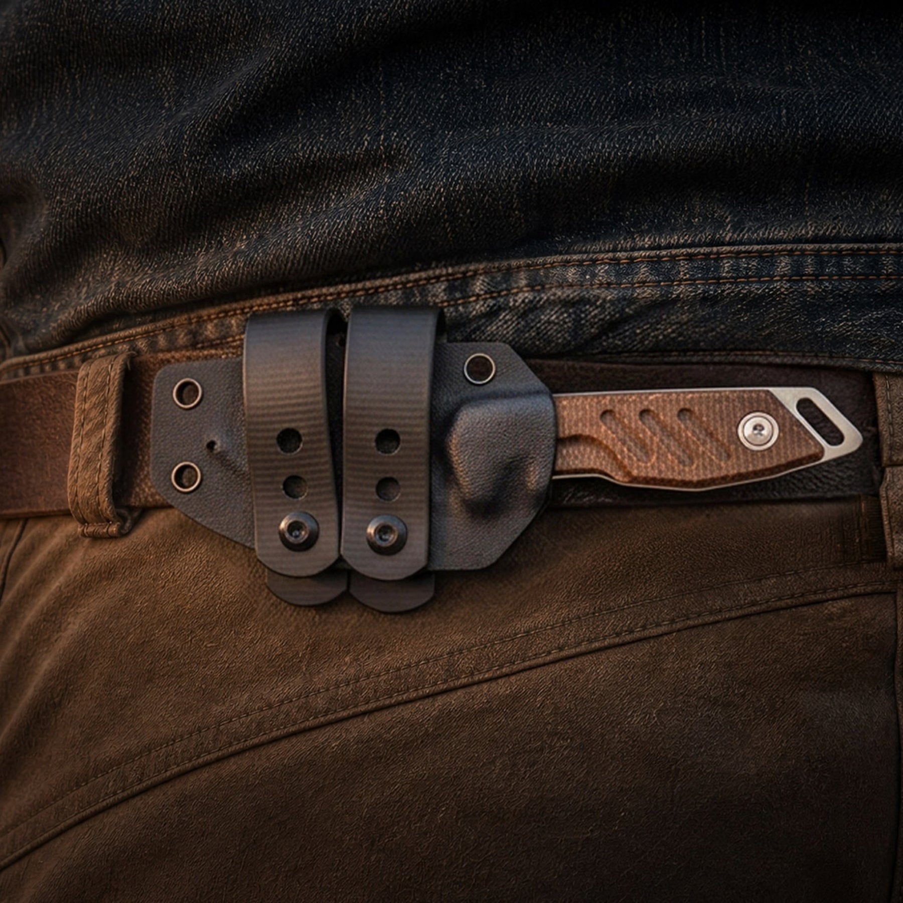 Extrema Ratio BFK NANO coltello a lama fissa neck knife compatto con lama drop point in acciaio, guancette ergonomiche sagomate e foro passante per cordino da porto al collo o EDC tattico