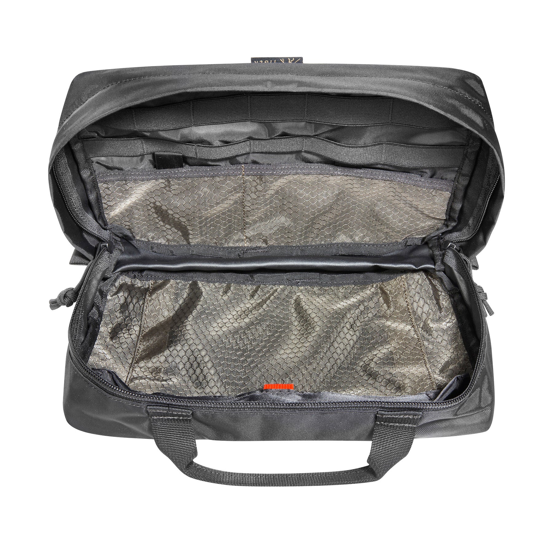 Borsa tattica TASMANIAN TIGER MULTIPURPOSE POUCH VL con maniglia superiore, con patch identificativa - ideale per organizzare attrezzatura militare, outdoor o EDC, su backpacco.it
