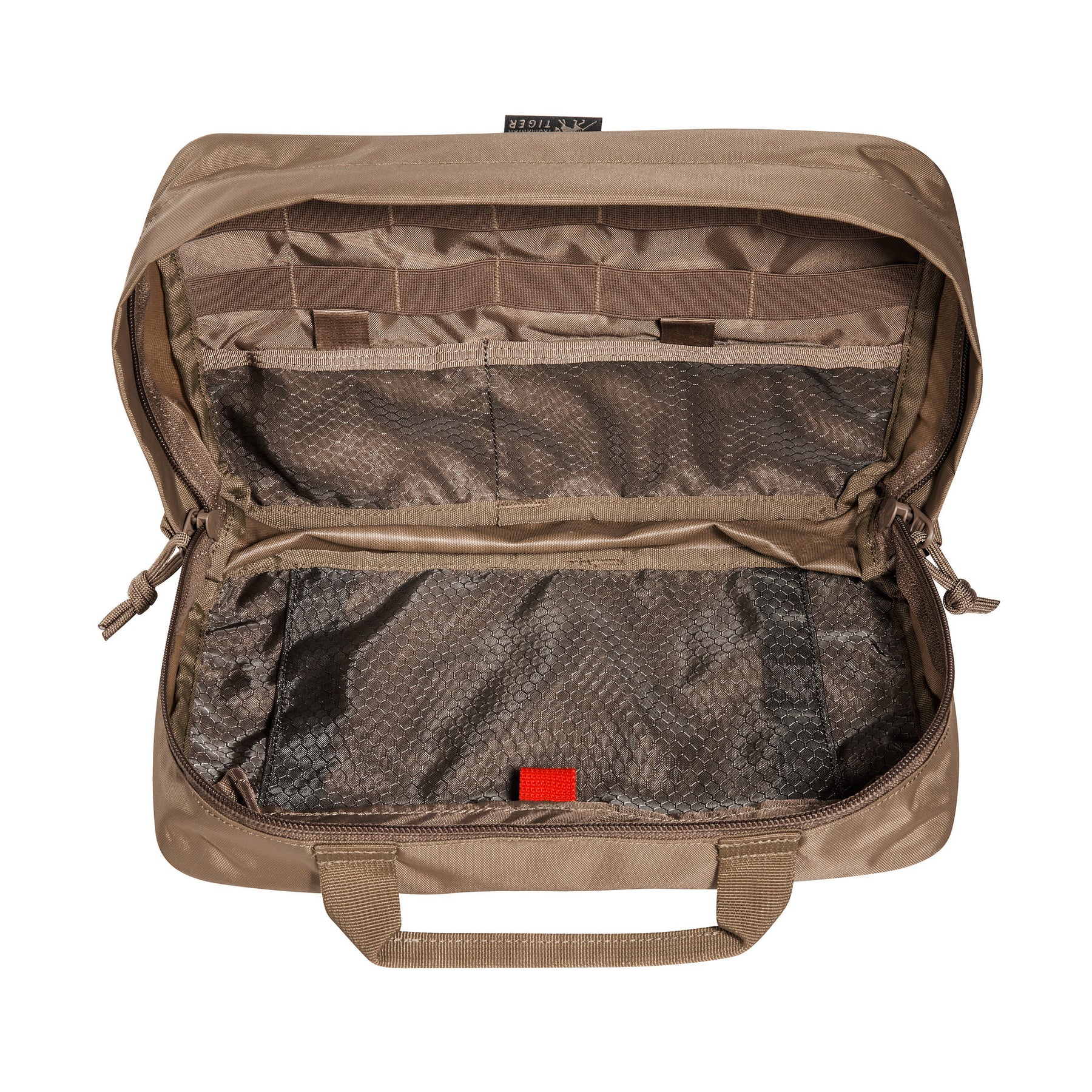 Borsa tattica TASMANIAN TIGER MULTIPURPOSE POUCH VL con maniglia superiore, con patch identificativa - ideale per organizzare attrezzatura militare, outdoor o EDC, su backpacco.it