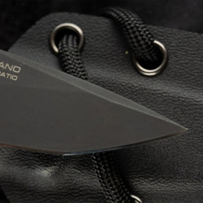 Extrema Ratio BFK NANO coltello a lama fissa neck knife compatto con lama drop point in acciaio, guancette ergonomiche sagomate e foro passante per cordino da porto al collo o EDC tattico