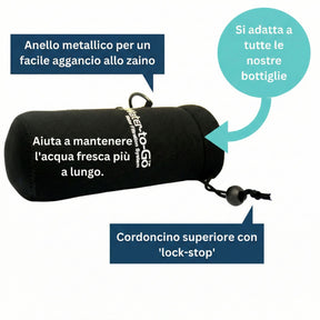 Water-to-Go Insulating Bottle Carrier Pouch termica protettiva con logo Water-to-Go Water Filtration System