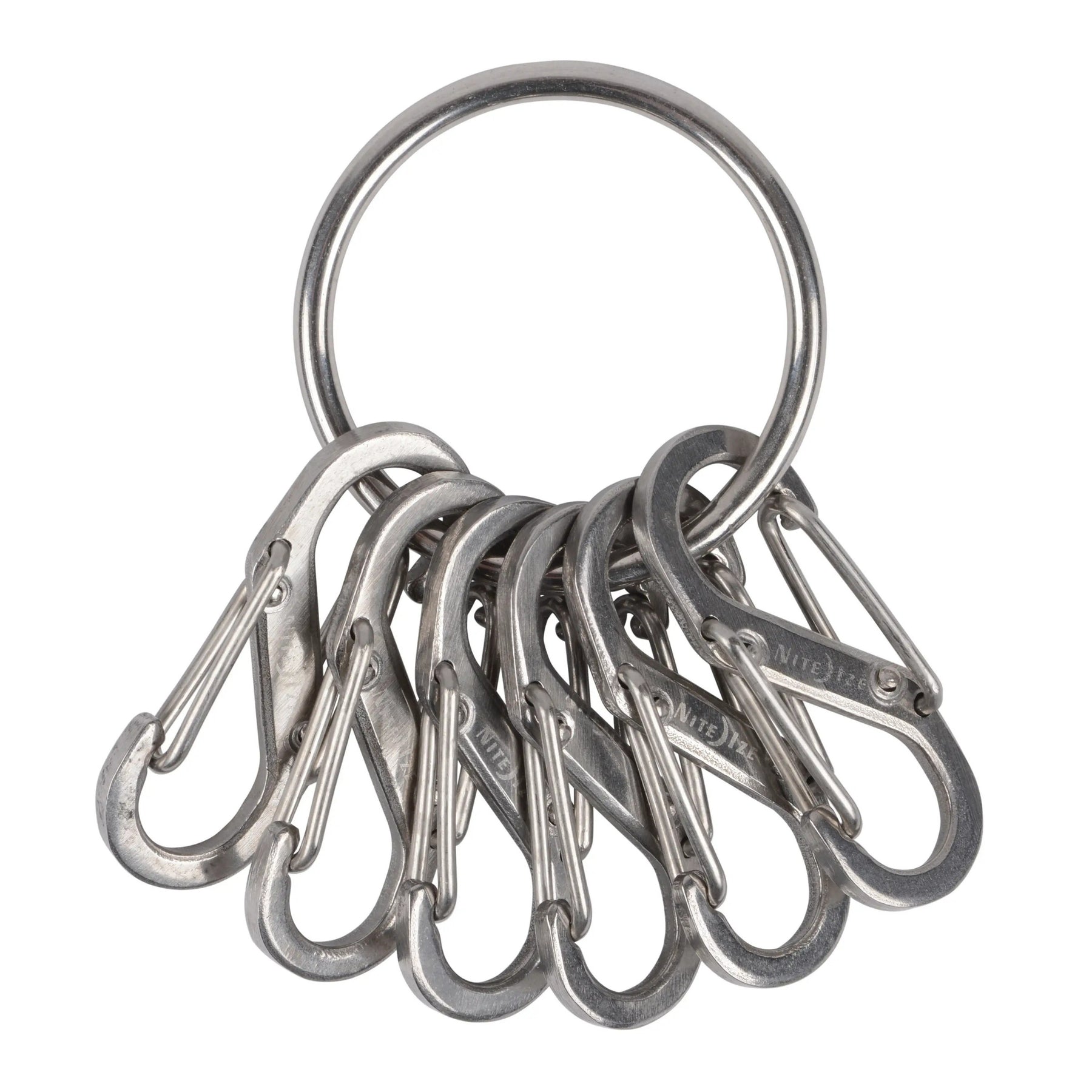 Nite Ize KeyRing S-Biner anello portachiavi con sei mini moschettoni a doppia leva per organizzazione e sicurezza chiavi in confezione originale