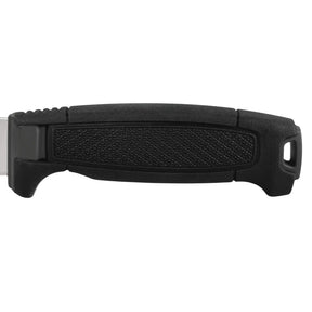 Morakniv Amberg Full Flat coltello a lama fissa con affilatura piana a tutta altezza, impugnatura ergonomica testurizzata ad alto grip con guardia salvadita e foro per cordino, ideale per outdoor, bushcraft ed escursionismo.